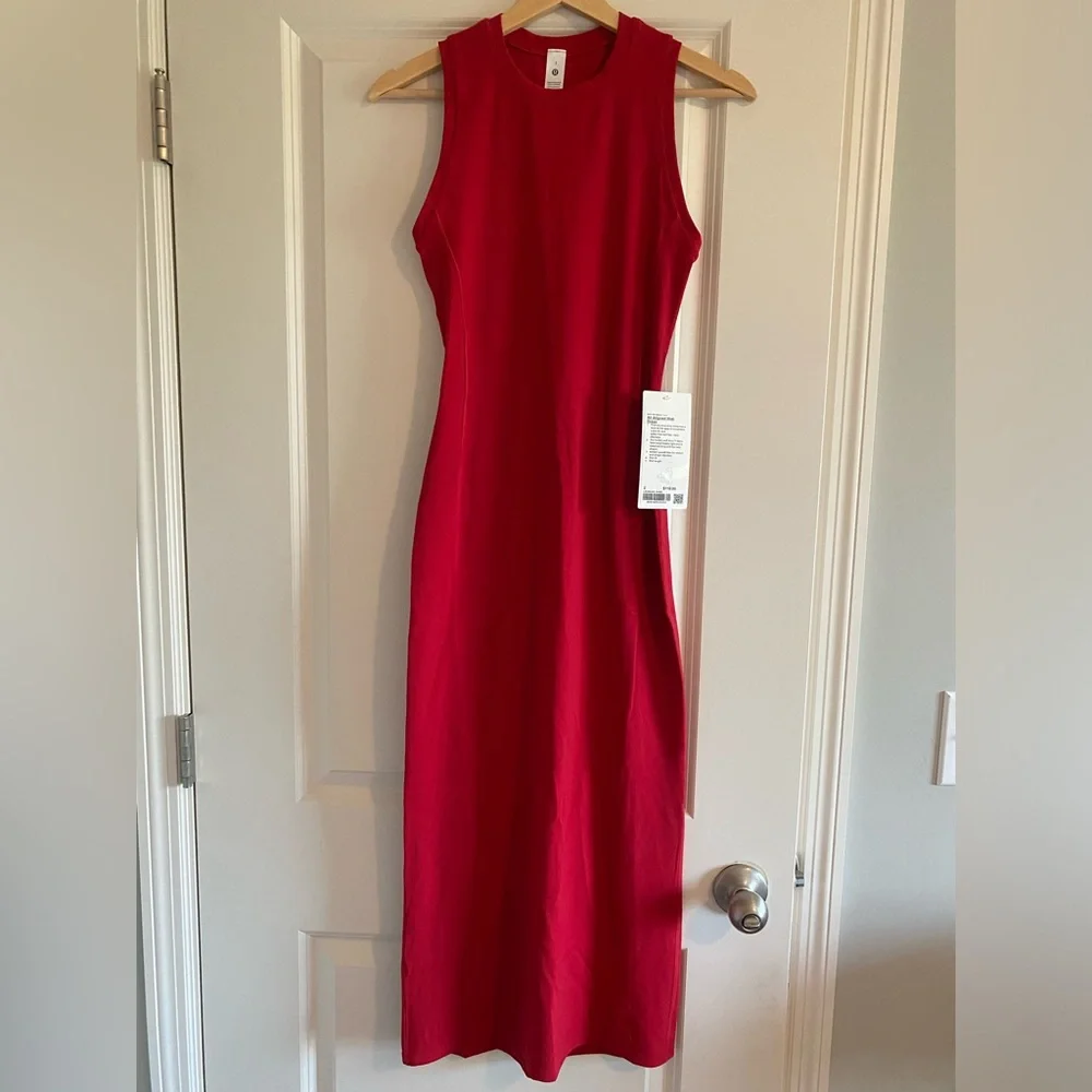 Lululemon All Aligned Midi Dress Size 2 Dark Red DKRD New
